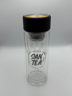 Bouteille en verre avec infuseur (33cl)