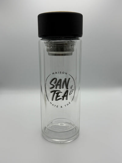 Bouteille en verre avec infuseur (33cl)