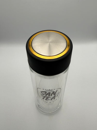 Bouteille en verre avec infuseur (33cl)