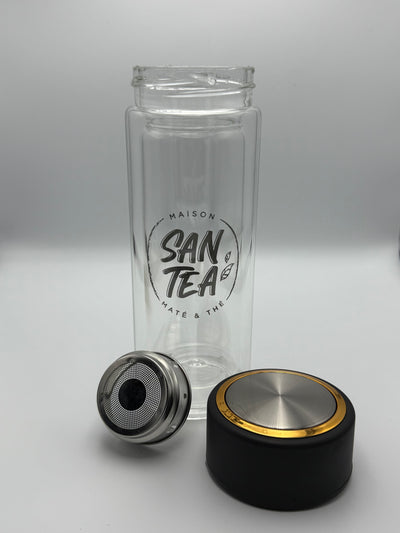 Bouteille en verre avec infuseur (33cl)
