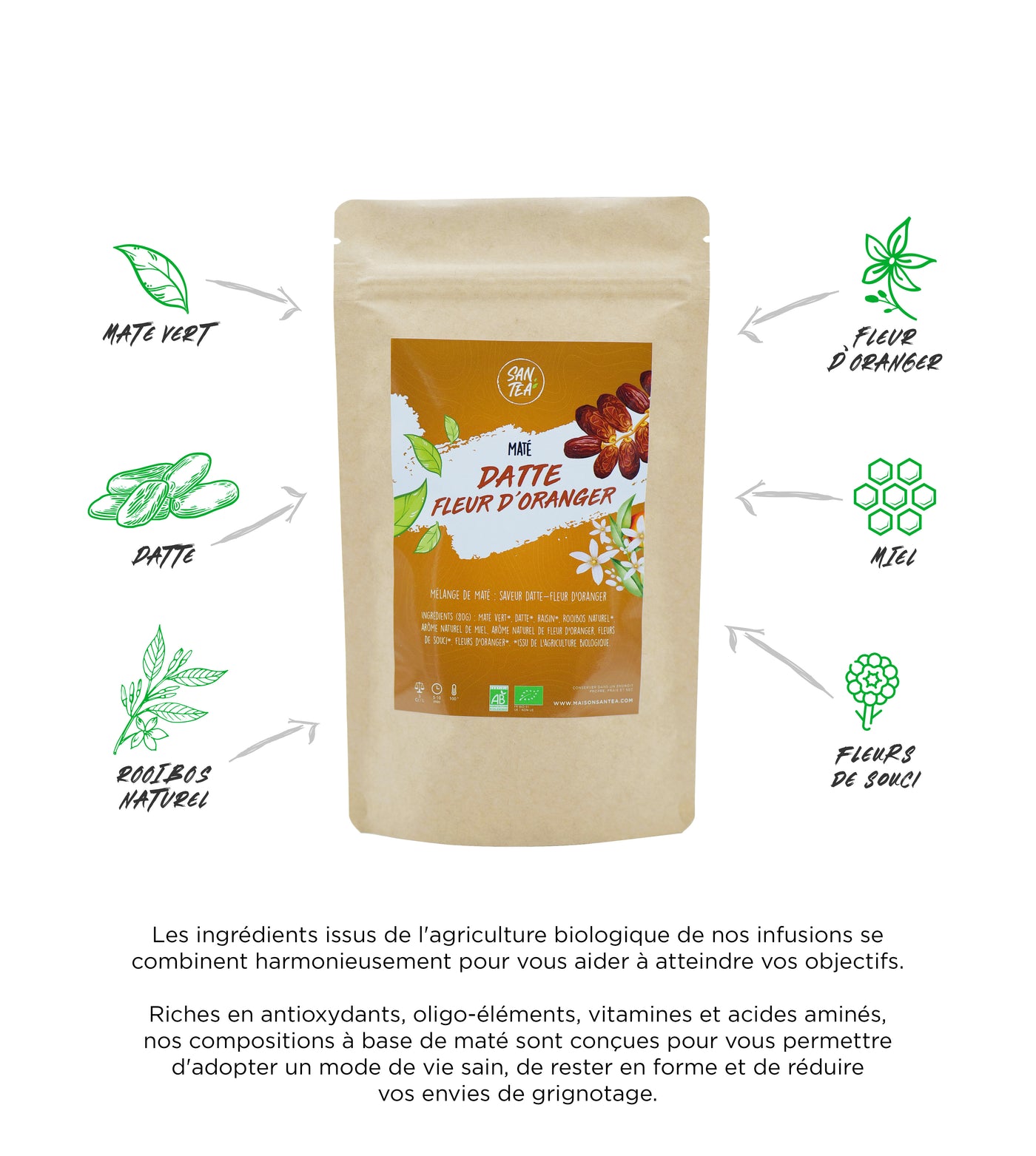 Maté datte fleur d'oranger (bio)